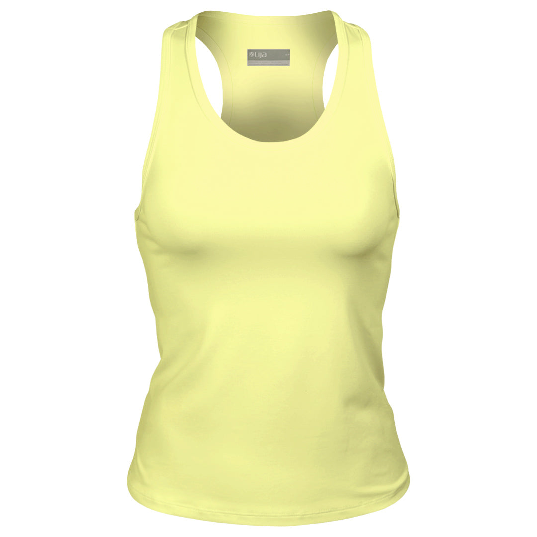 Lija Women's Modern Match Rival Tank - Pastel Yellow