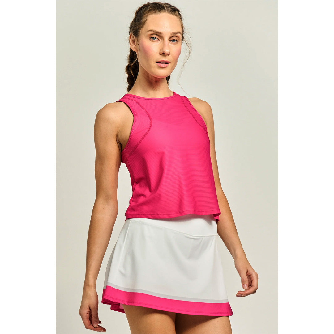 Lija Women's Love All Shift Tank - Fuchsia