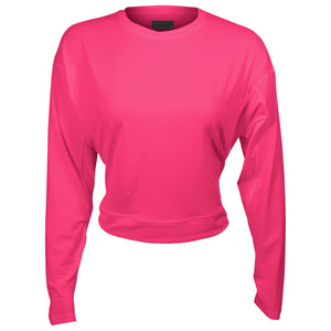 Lija Women's Love All Rally Long Sleeve Top - Fuchsia