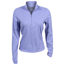 Lija Women's Born To Play Nolan Zip Mock Longsleeve - Periwinkle