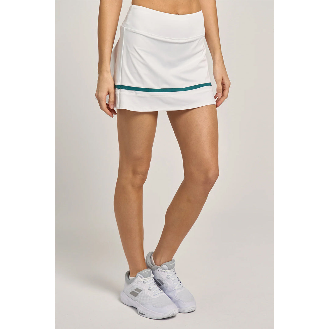 Lija Women's Match Point Banded Arena Skort - White/Everglade