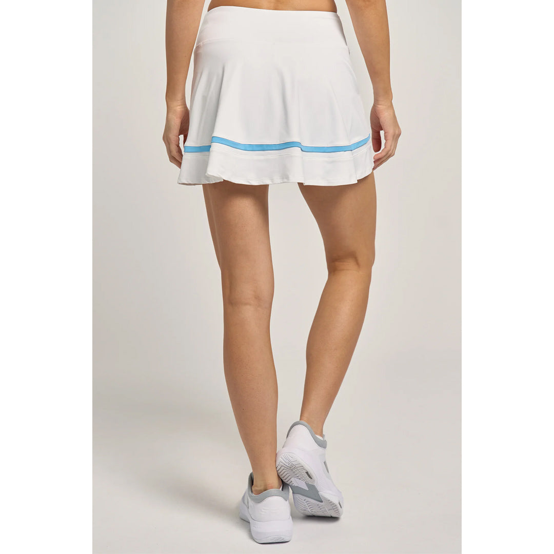 Lija Women's Match Point Banded Arena Skort - White/Blue