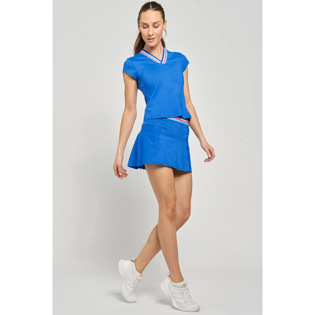 Lija Women's Court Crush Step 13" Skort - Cobalt/Multi