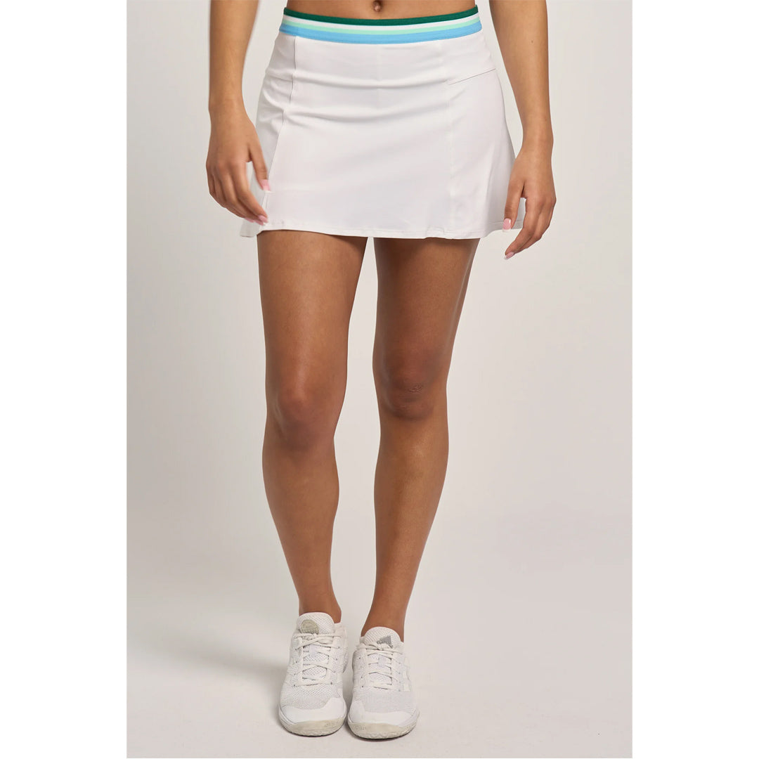 Lija Women's Match Point Step 13" Skort - White/Everglade