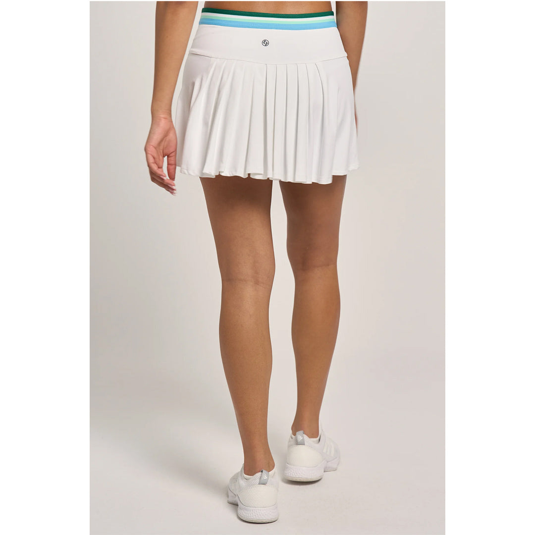 Lija Women's Match Point Step 13" Skort - White/Everglade