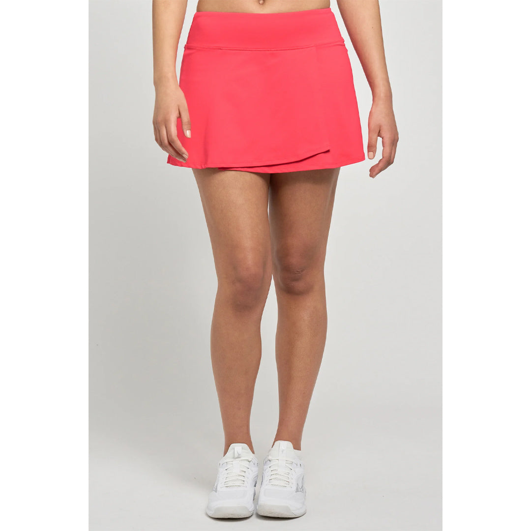 Lija Women's Court Crush Tiebreak 13" Skort - Hibiscus