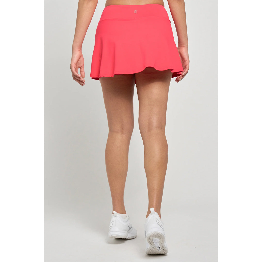 Lija Women's Court Crush Tiebreak 13" Skort - Hibiscus