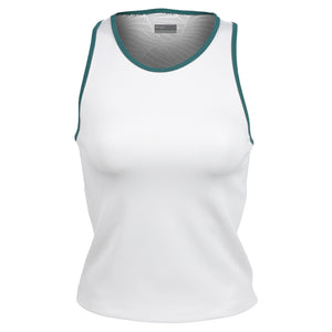 Lija Women's Match Point Champion Tank - White/Everglade