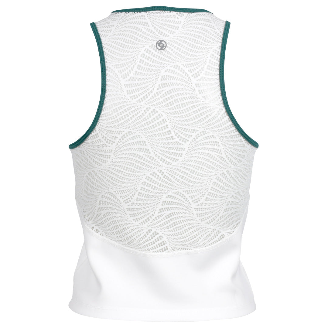 Lija Women's Match Point Champion Tank - White/Everglade