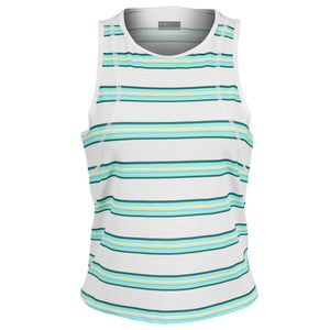 Lija Women's Match Point Shift Printed Tank - Everglade Stripe