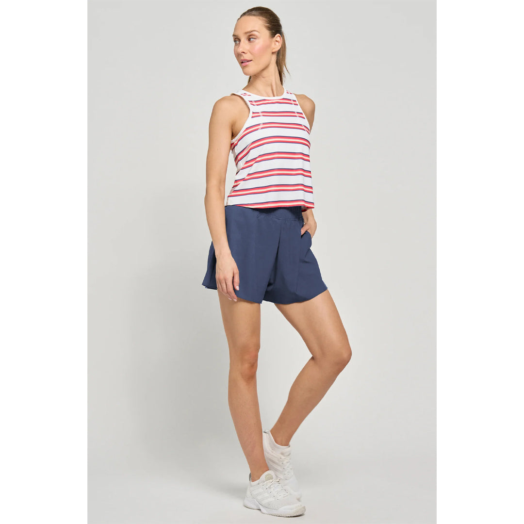 Lija Women's Game Changer Shift Printed Tank - Hibiscus Stripe