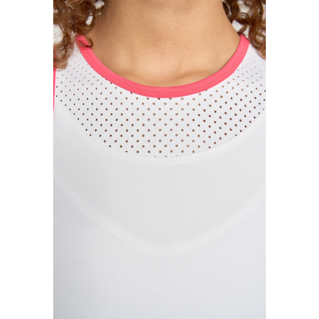 Lija Women's Game Changer City Dress - White/Hibiscus
