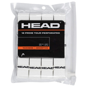 Head Prime Tour Perforated Overgrip - 12 Pack - White
