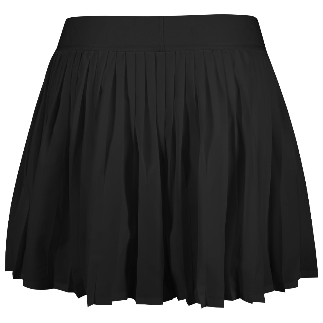 Ibkul Women's Solid Pleat 13" Skort - Black