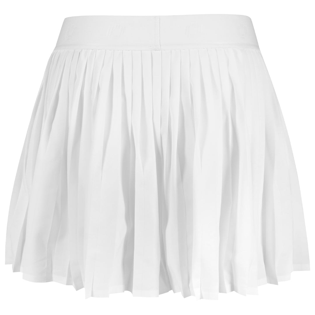 Ibkul Women's Solid Pleat 13" Skort - White