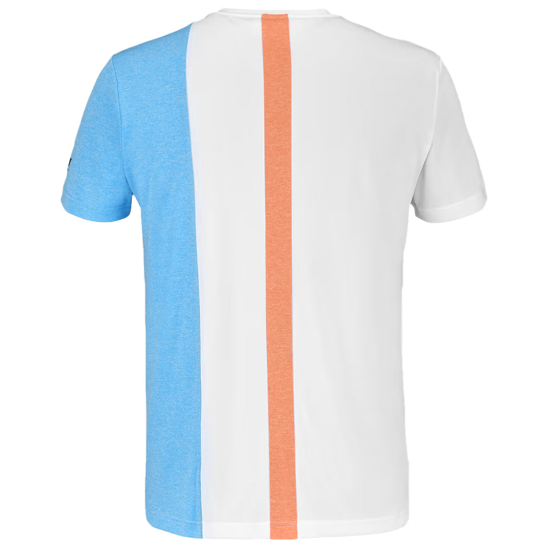 Babolat Men's Play Crew Neck Tee - White/Blue Heather