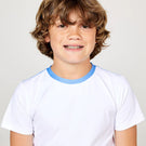 Sofibella Boys Perfect Volley Tee - White/Neo Blue