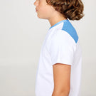 Sofibella Boys Perfect Volley Tee - White/Neo Blue