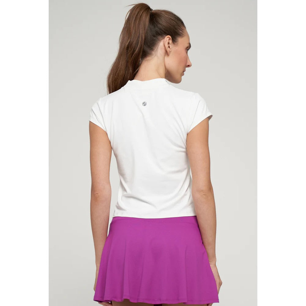 Lija Women's Hot Shot Triumph Top - White/Royal Blue