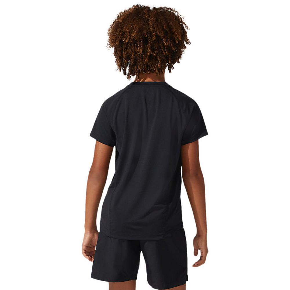 Asics Boys Tennis Graphic SS Top - Performance Black