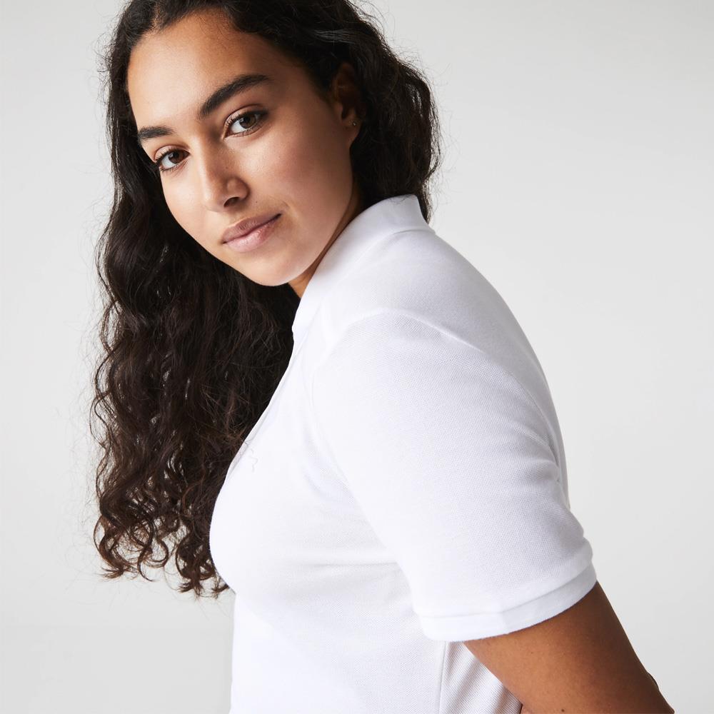 Lacoste Women's Cotton Stretch Pique Polo - White