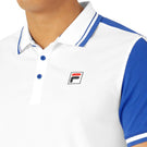 Fila Men's LA Finale Short Sleeve Polo - White/ Dazzling Blue