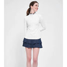 Lija Women's Shine Brighter Angle Longsleeve Top - White/Navy