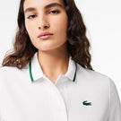Lacoste Women's Contrast Pique Polo - White/Green