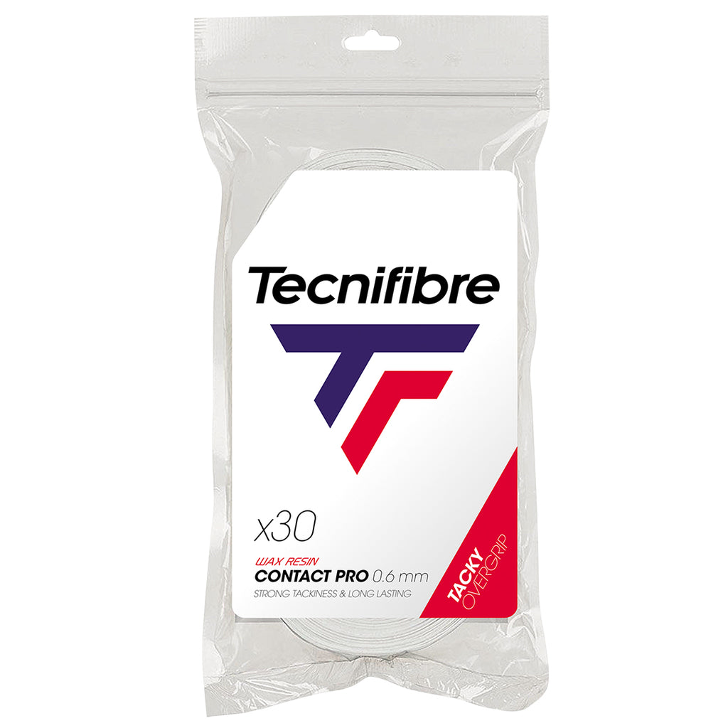 Tecnifibre Contact Pro Overgrip - 30 Pack - White