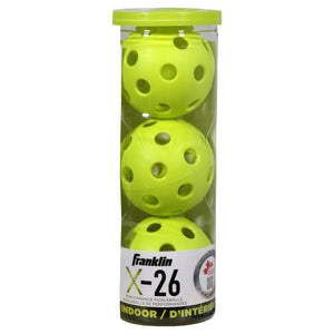 Franklin Pickleball X-26 Indoor 3 Pack - Lime Green