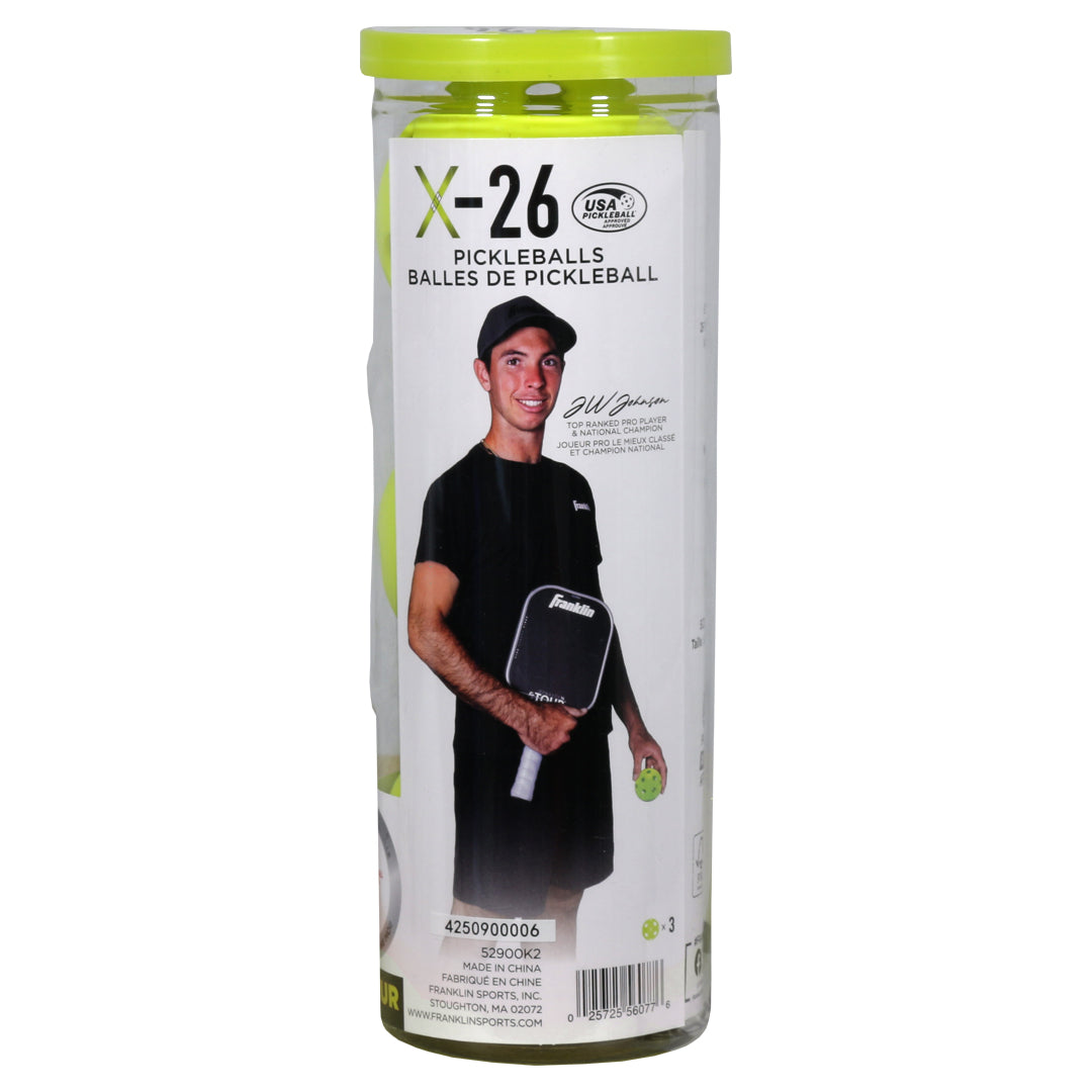 Franklin Pickleball X-26 Indoor 3 Pack - Lime Green