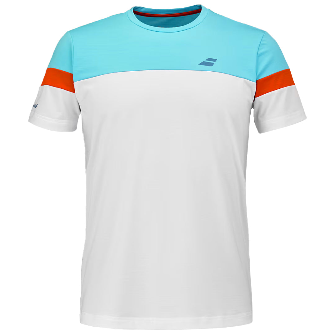 Babolat Men's Performance Crew Neck Tee - White/Blue