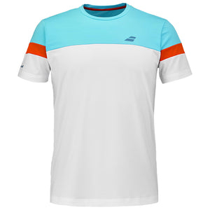 Babolat Men's Crew Neck Tee - White/Blue