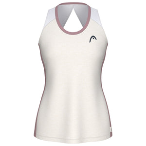 Head Women's Play Tech Tank - Oatmeal/Pink