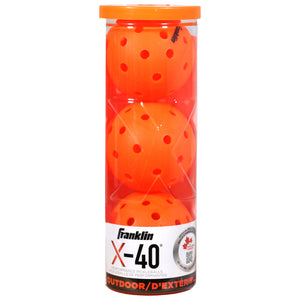 Franklin Pickleball X-40 Outdoor 3 Pack - Lava Orange