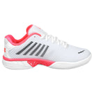 K-Swiss Women's Hypercourt Express 2 - Wide - White/Neon Pastel Pink