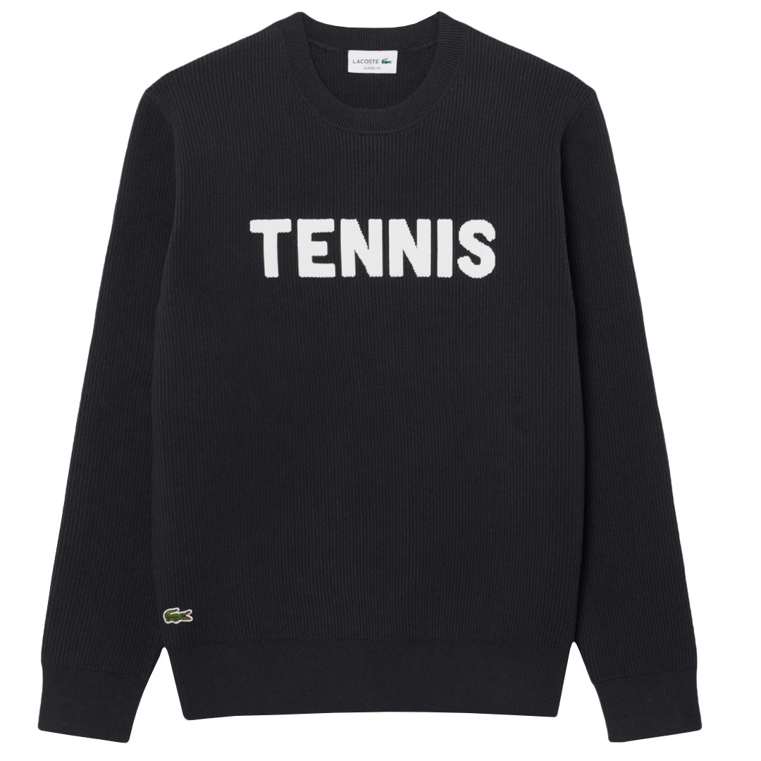 Lacoste Men's Jacquard Tennis Sweater - Black – Merchant of Tennis