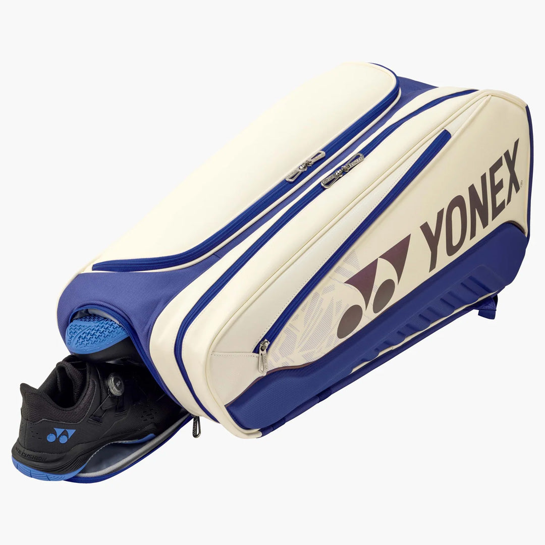Yonex Expert Racquet Bag 6 Pack - White/Deep Blue
