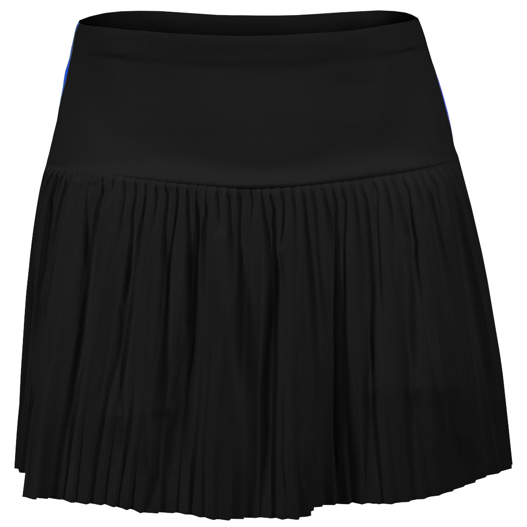 Lucky In Love Women's Racer Rib Pleated Skort - Black