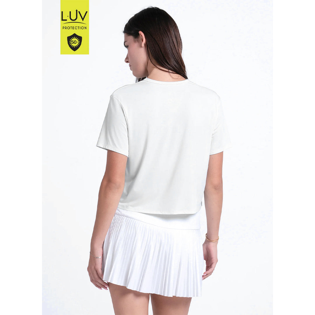 Lucky In Love Women's Power Box Tee - White