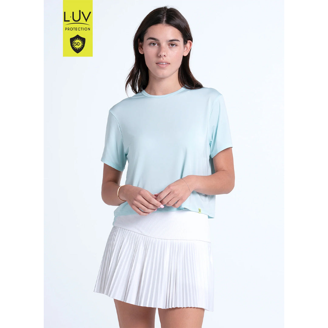 Lucky In Love Women's Power Box Tee - Wave
