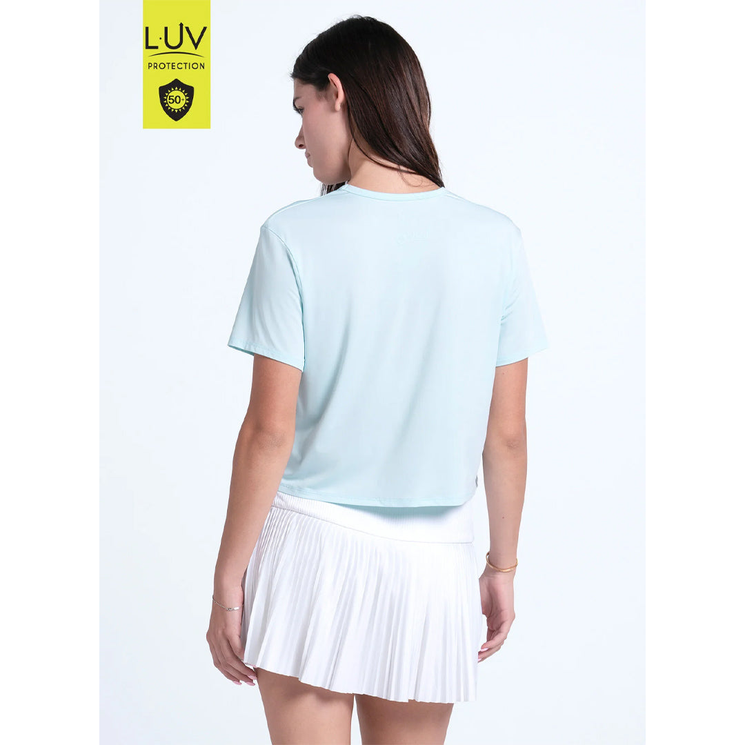 Lucky In Love Women's Power Box Tee - Wave