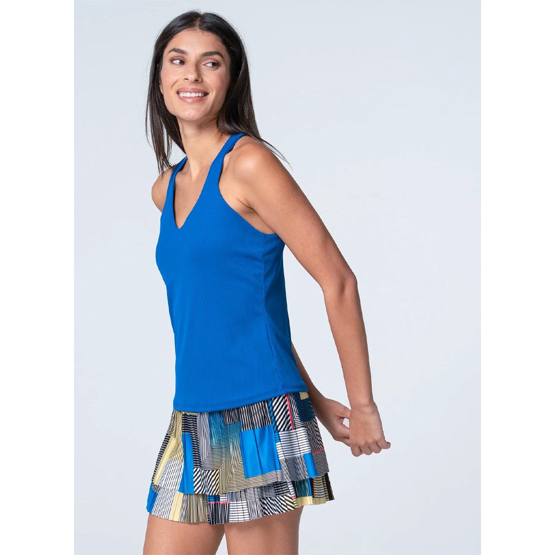 Lucky In Love Women's Clubhouse Tank - Electric Blue