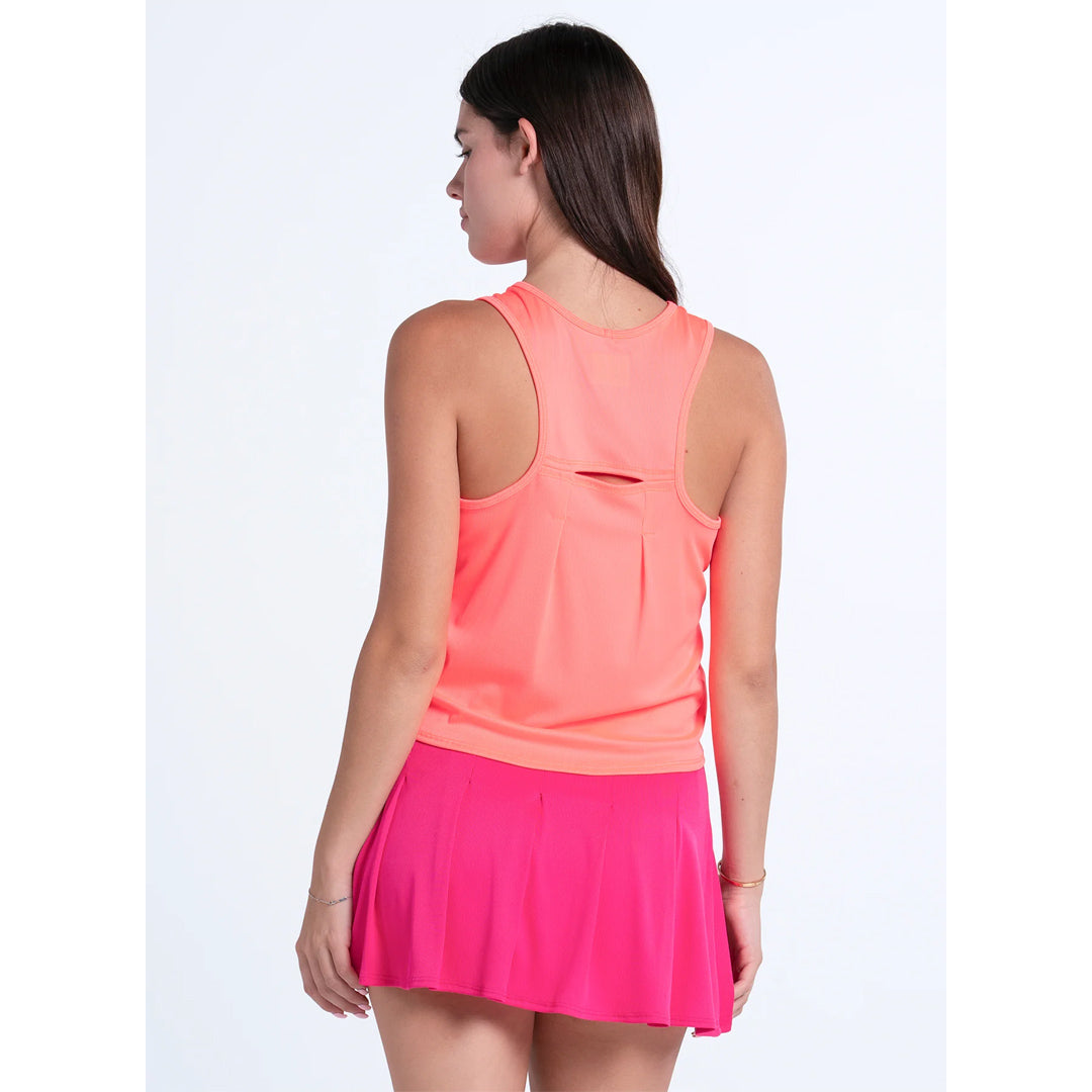 Lucky In Love Women's Glow Set Court Drip Tank - Hot Lava