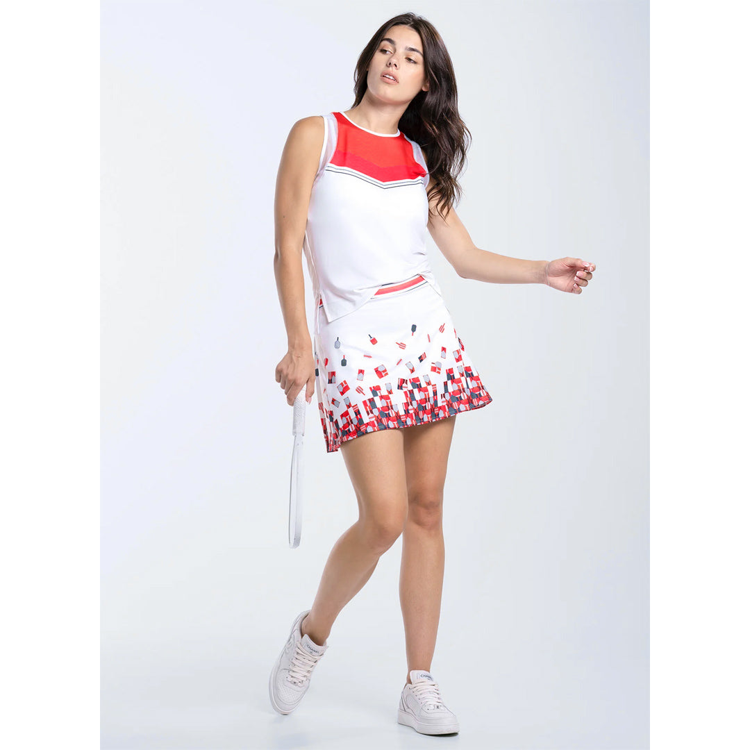 Lucky In Love Women's Glow Set Tank - White/Pink