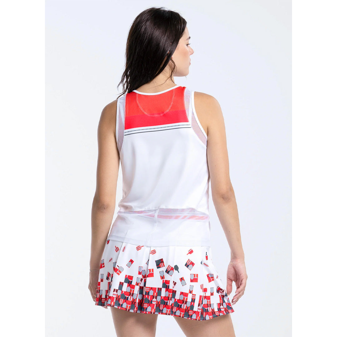Lucky In Love Women's Glow Set Tank - White/Pink