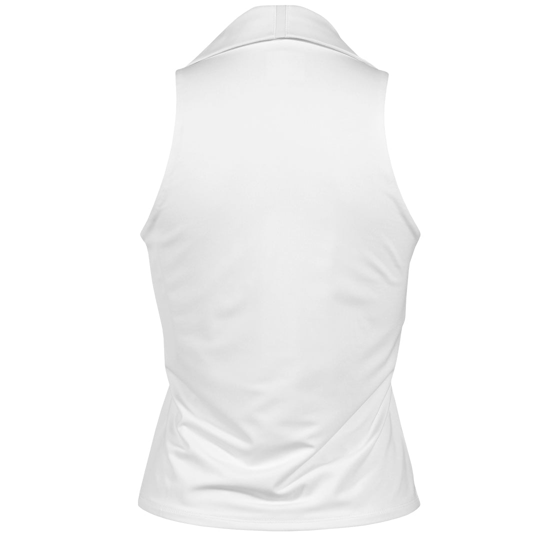 Lucky In Love Women's Club Polo Tank - White