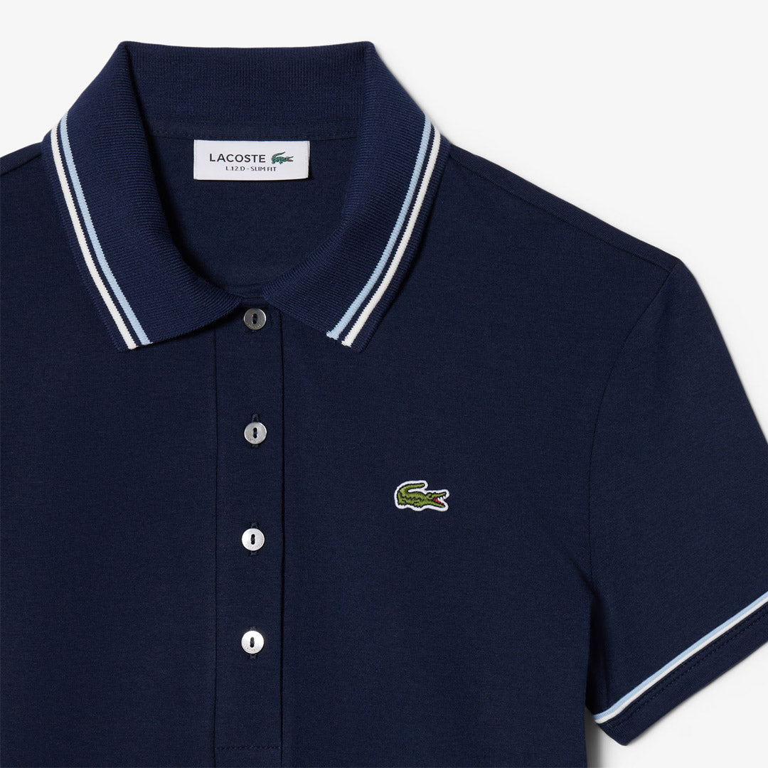 Lacoste Women's L.12.D Contract Accent Polo - Bleu Marine