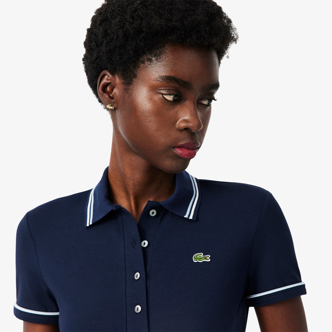 Lacoste Women's L.12.D Contract Accent Polo - Bleu Marine