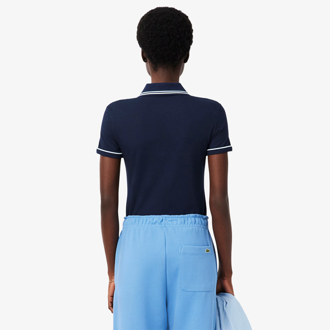 Lacoste Women's L.12.D Contract Accent Polo - Bleu Marine